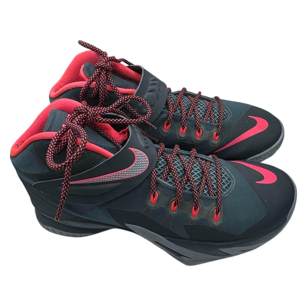 Nike LeBron James Zoom Soldier 8 Black and Red High-Top Sneakers - Size 11 - Picture 7 of 15